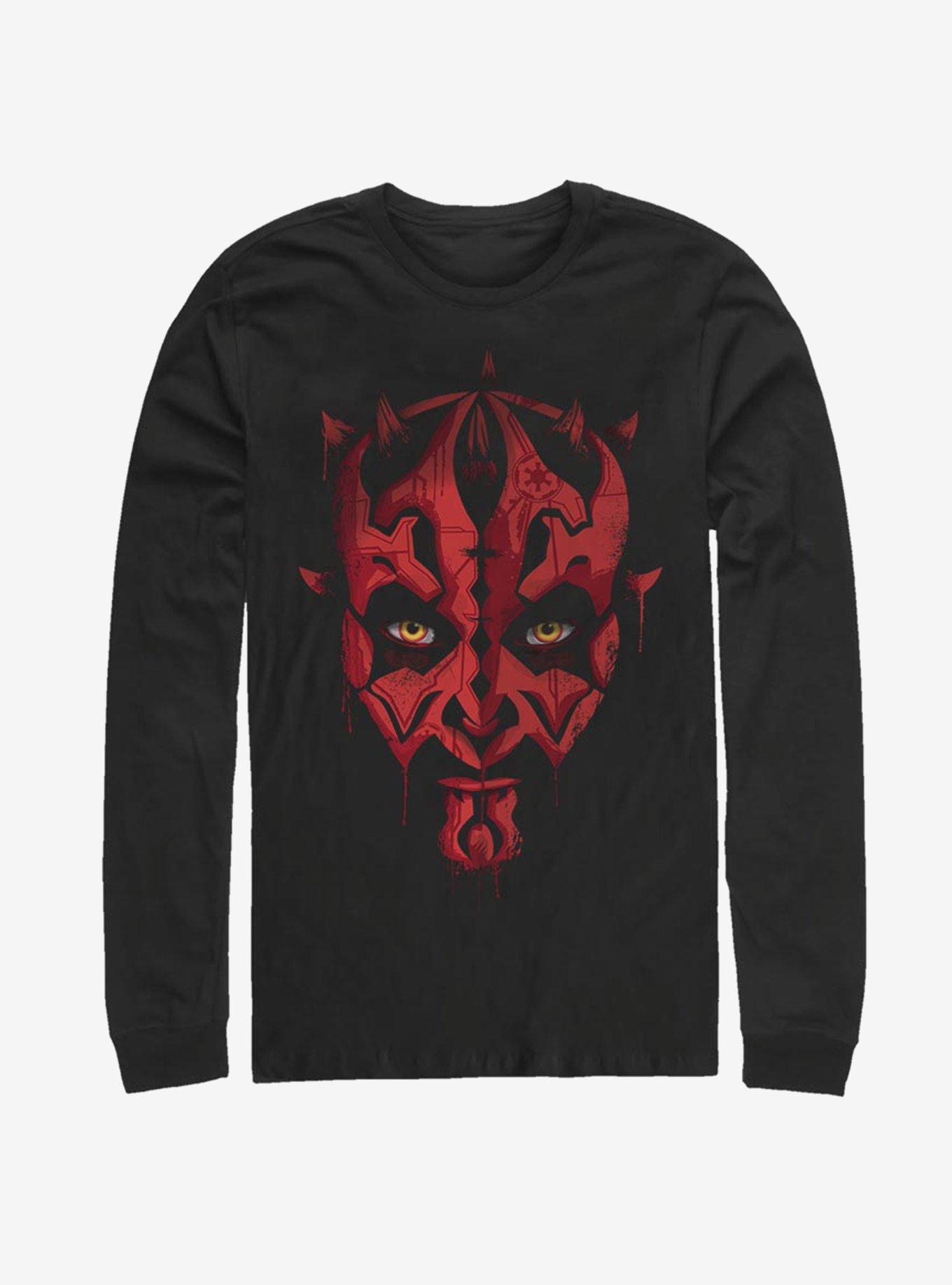 Star Wars Darth Maul Paint Long-Sleeve T-Shirt, BLACK, hi-res