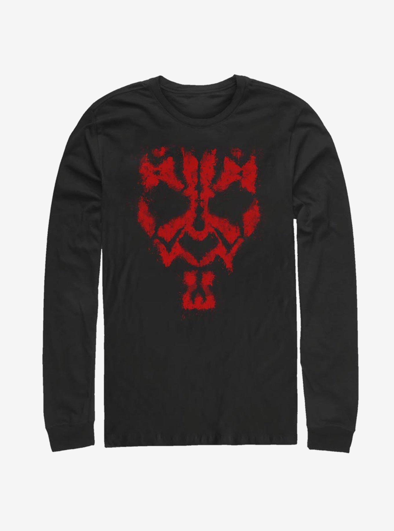 Star Wars Darth Maul Red Paint Long-Sleeve T-Shirt, BLACK, hi-res