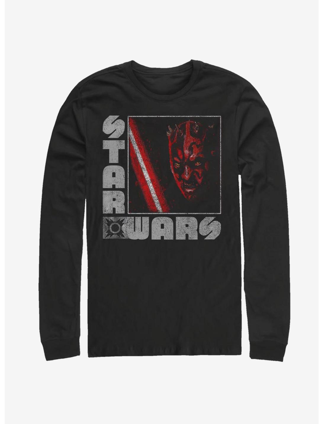 Star Wars Darth Maul Light Saber Long-Sleeve T-Shirt, BLACK, hi-res