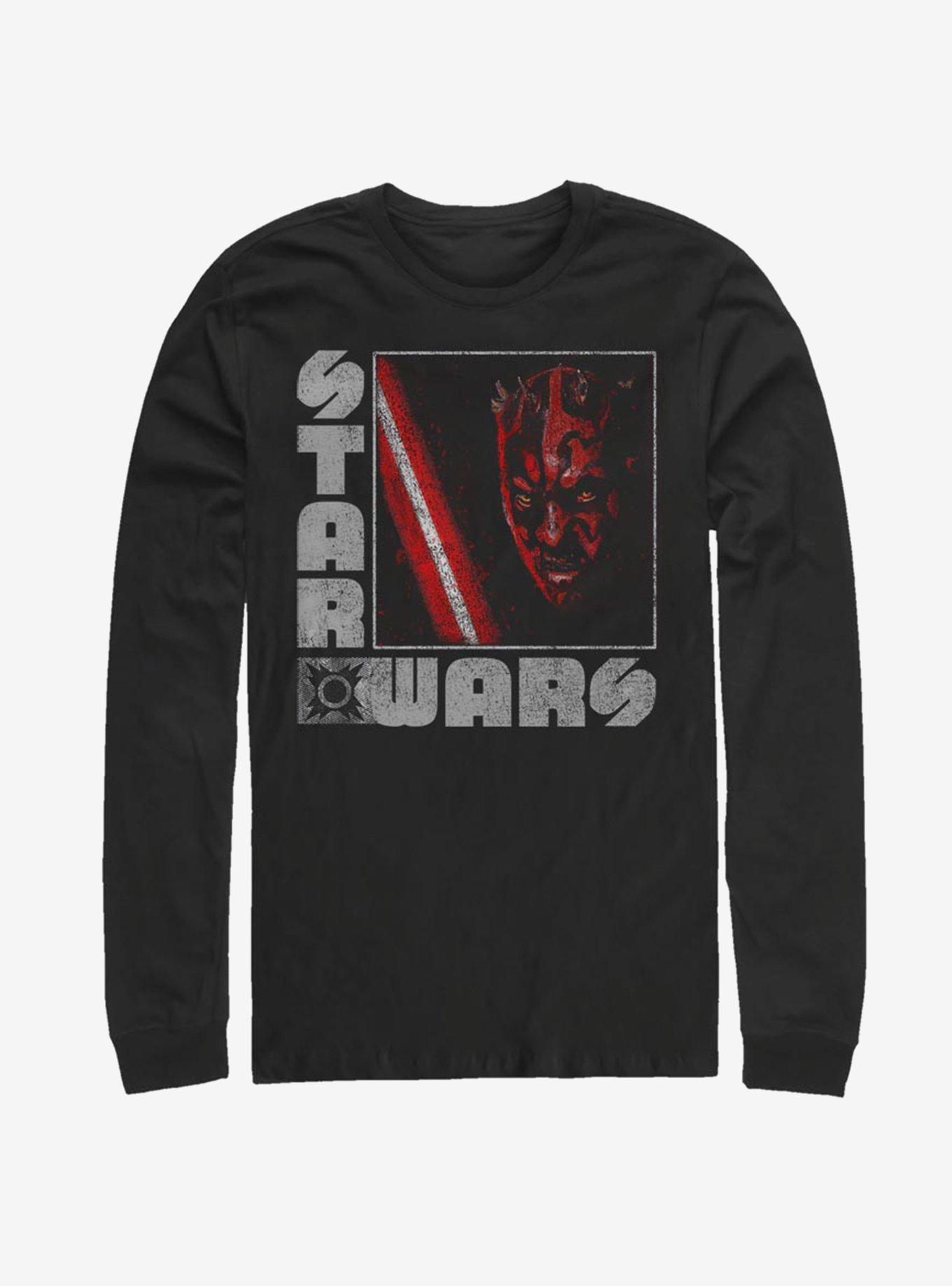 Star Wars Darth Maul Light Saber Long-Sleeve T-Shirt, BLACK, hi-res