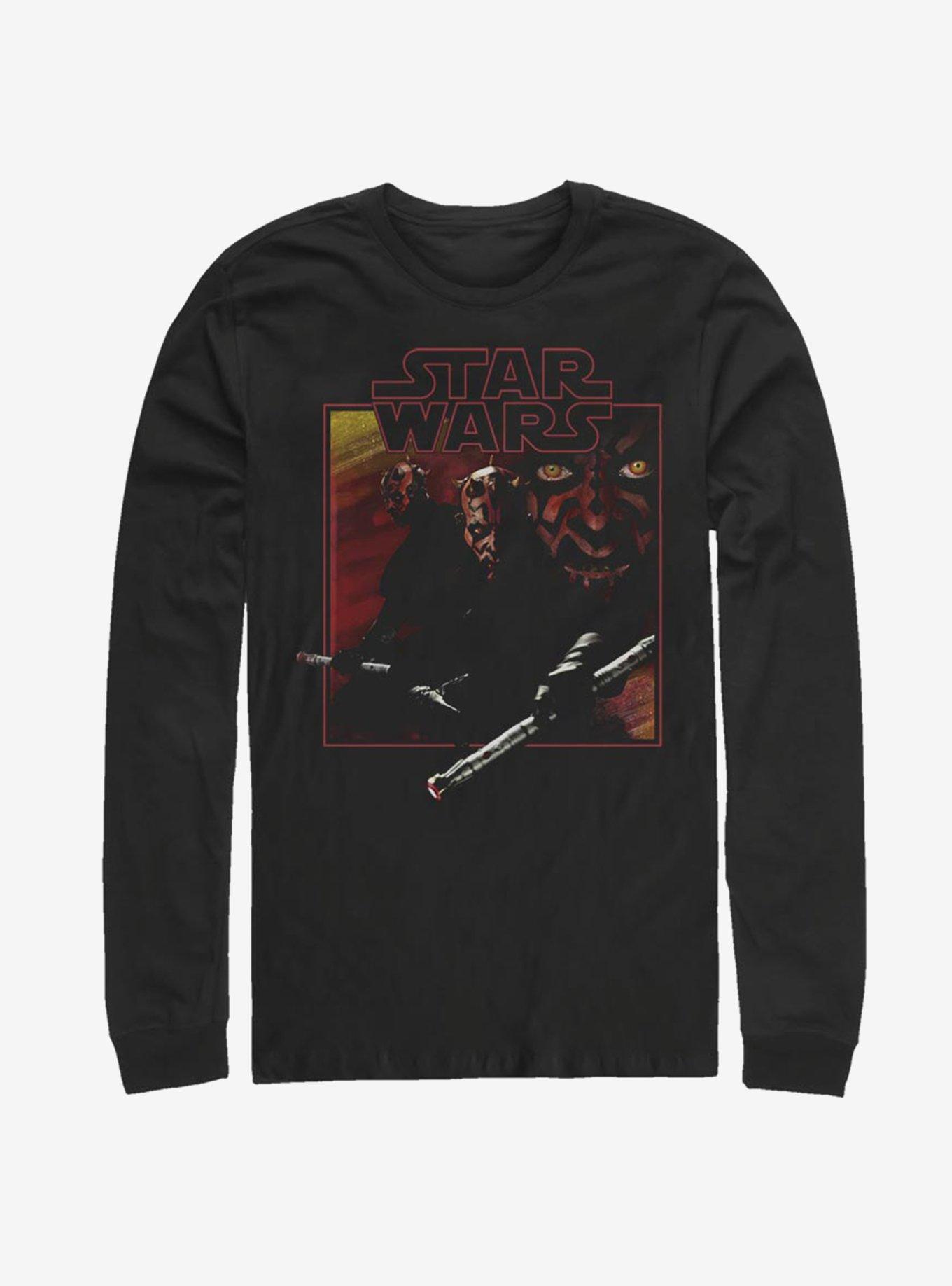 Star Wars Vintage Darth Maul Long-Sleeve T-Shirt, BLACK, hi-res
