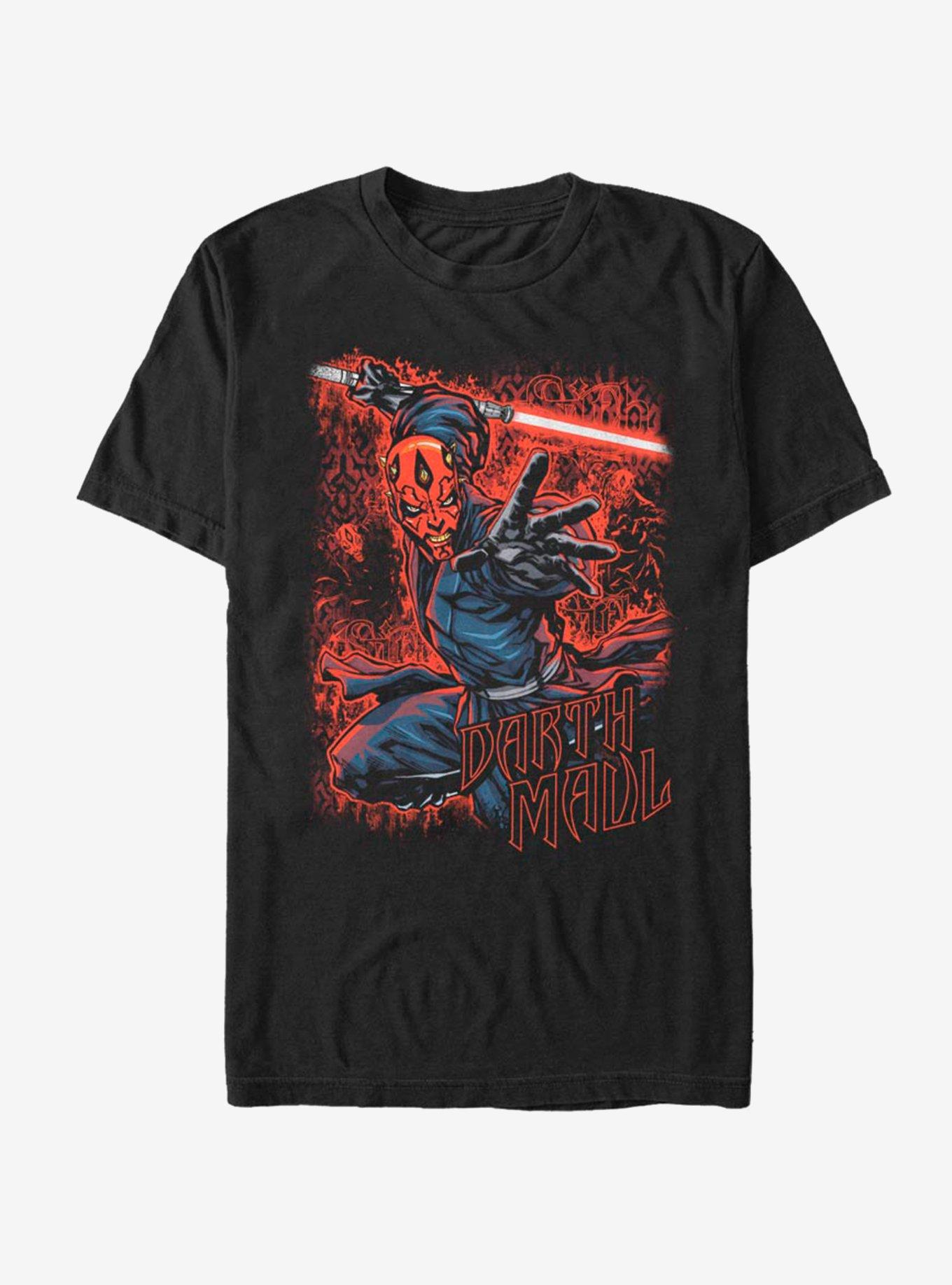 Star Wars Darth Maul Comic Art T-Shirt, BLACK, hi-res