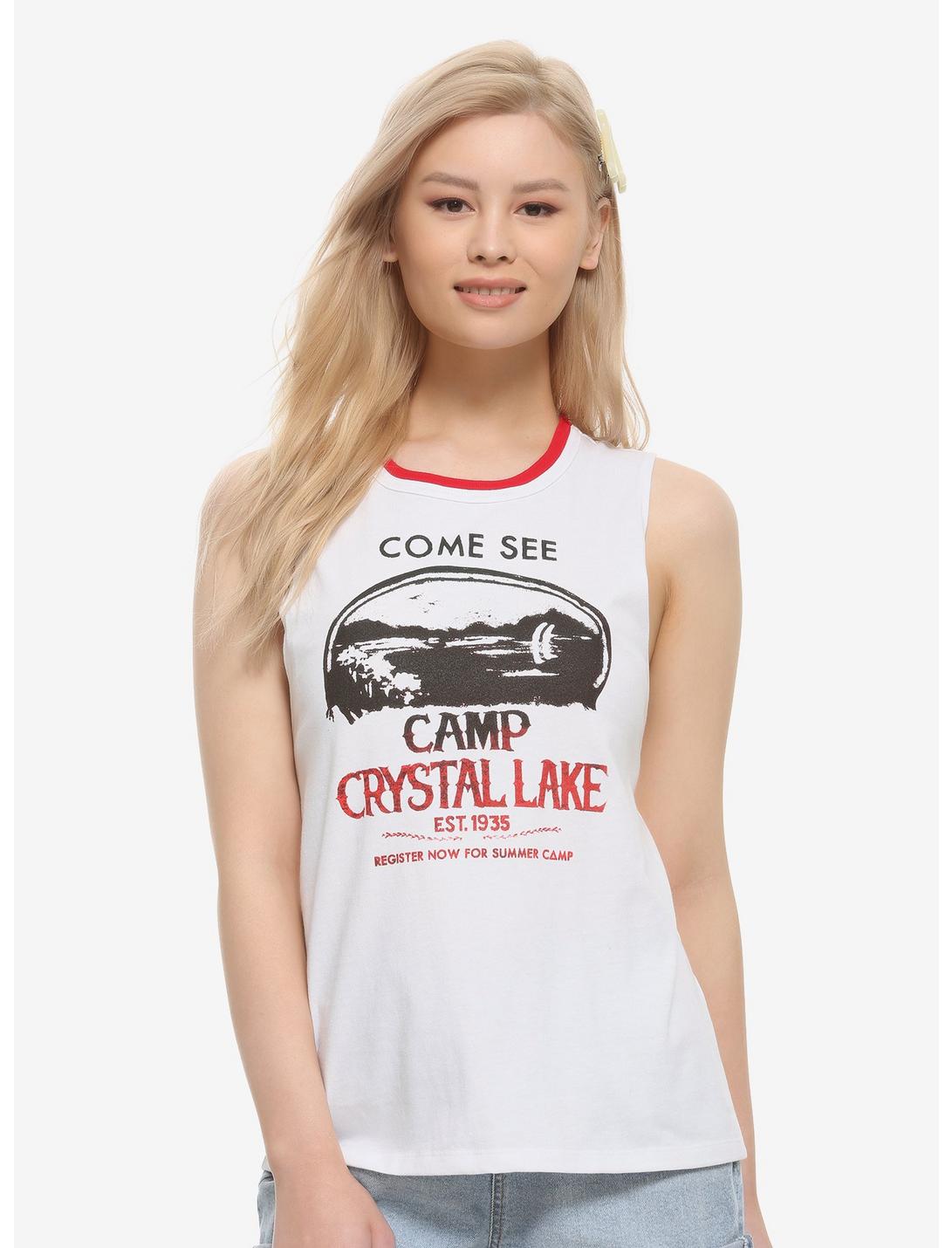 Friday The 13th Camp Crystal Lake Girls Muscle Top, MULTI, hi-res