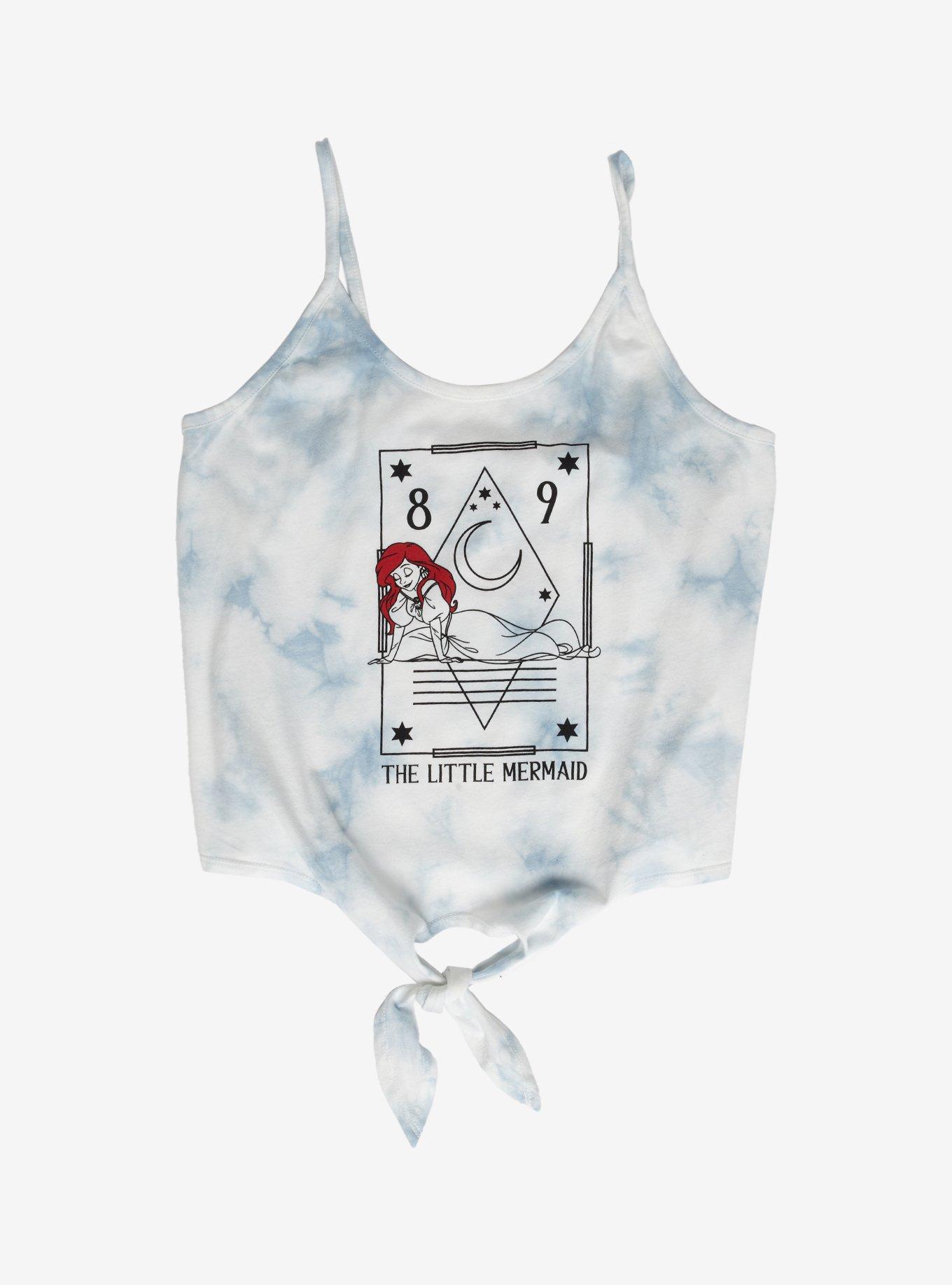 Disney The Little Mermaid Ariel Tarot Tie-Front Girls Strappy Tank Top, MULTI, hi-res