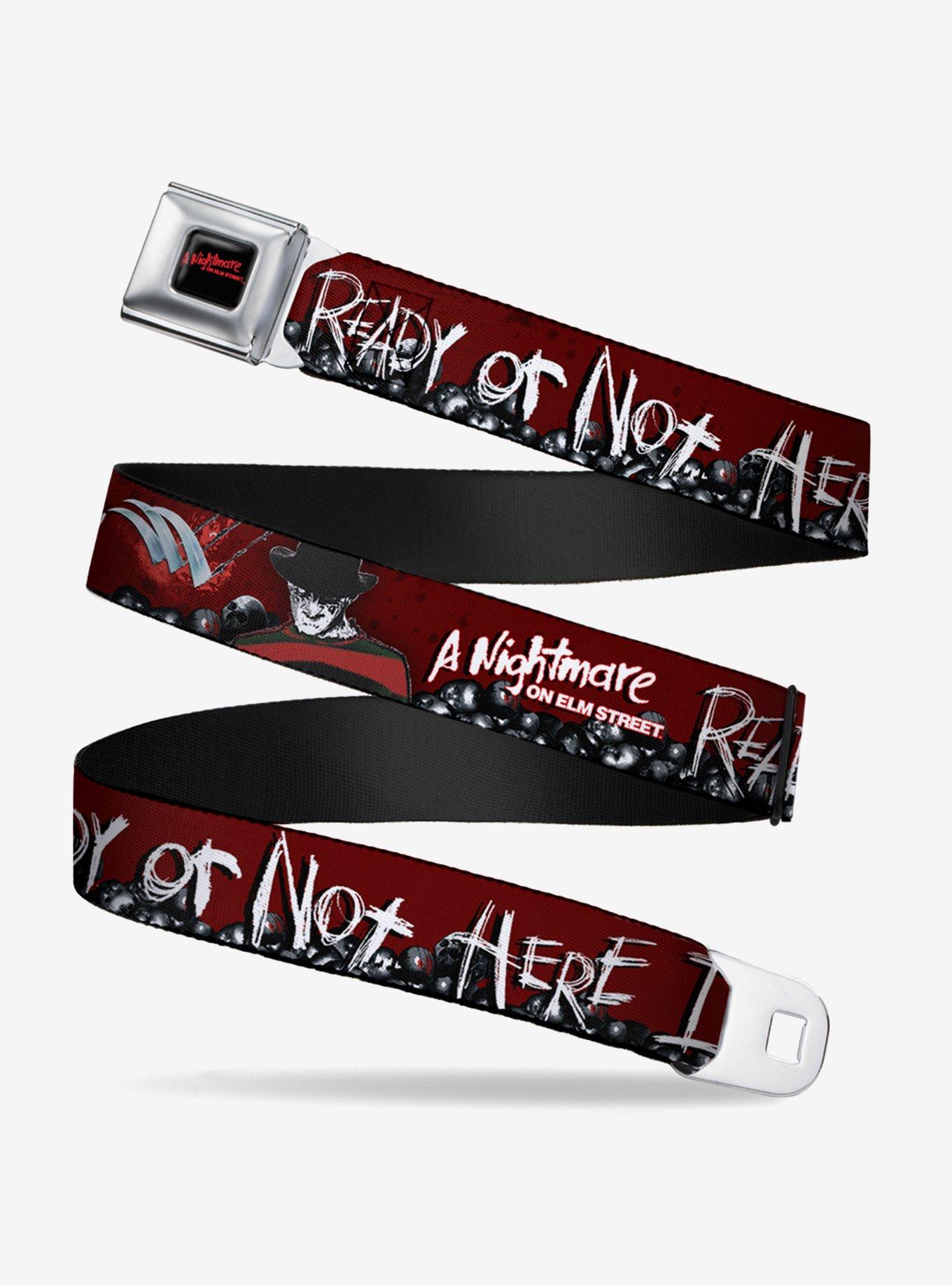 Buckle-Down A Nightmare On Elm Street Ready Or Not Freddy Skulls Seatbelt Belt, , hi-res