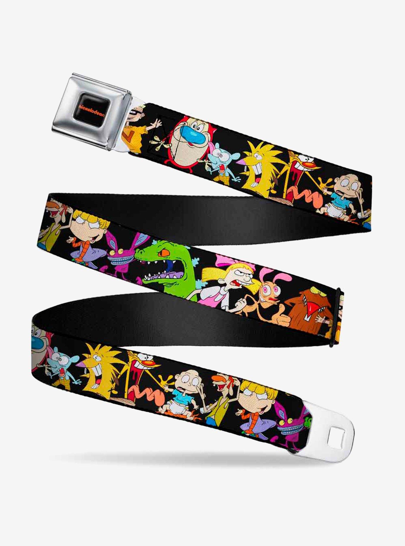 Buckle-Down Nickelodeon 90s 13 Character Poses Seatbelt Belt