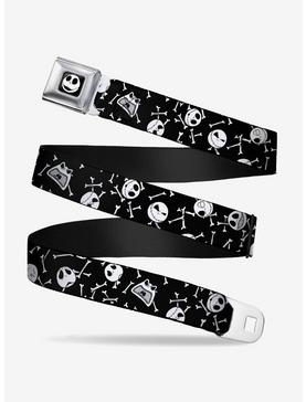 Buckle-Down The Nightmare Before Christmas Jack Expressions And Bones Seatbelt Belt, , hi-res