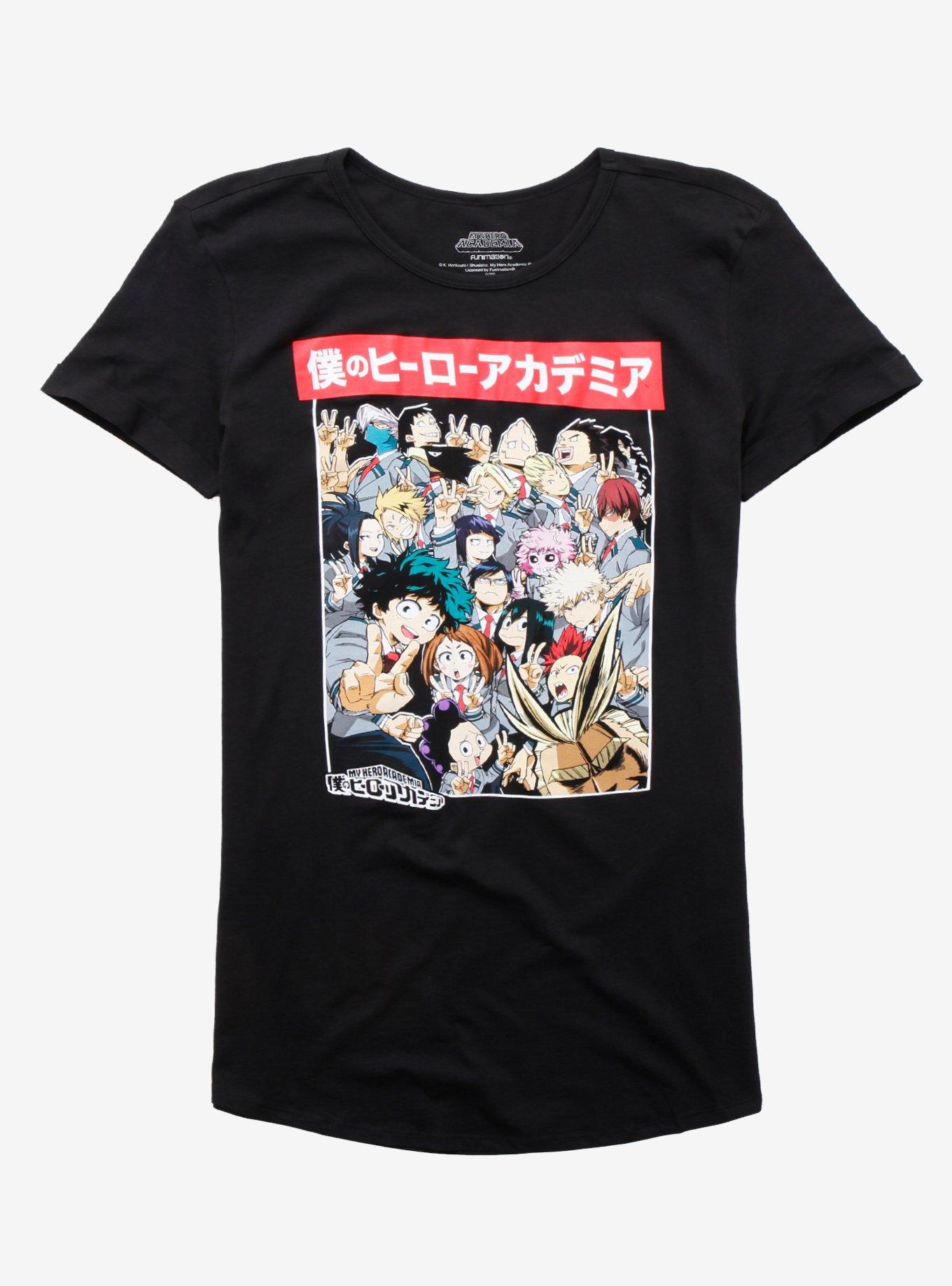 My Hero Academia Class Photo T-Shirt Dress, BLACK, hi-res