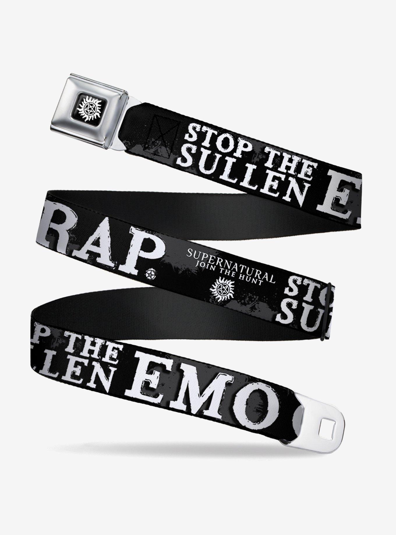 Supernatural Stop The Sullen Emo Crap Seatbelt Belt, , hi-res