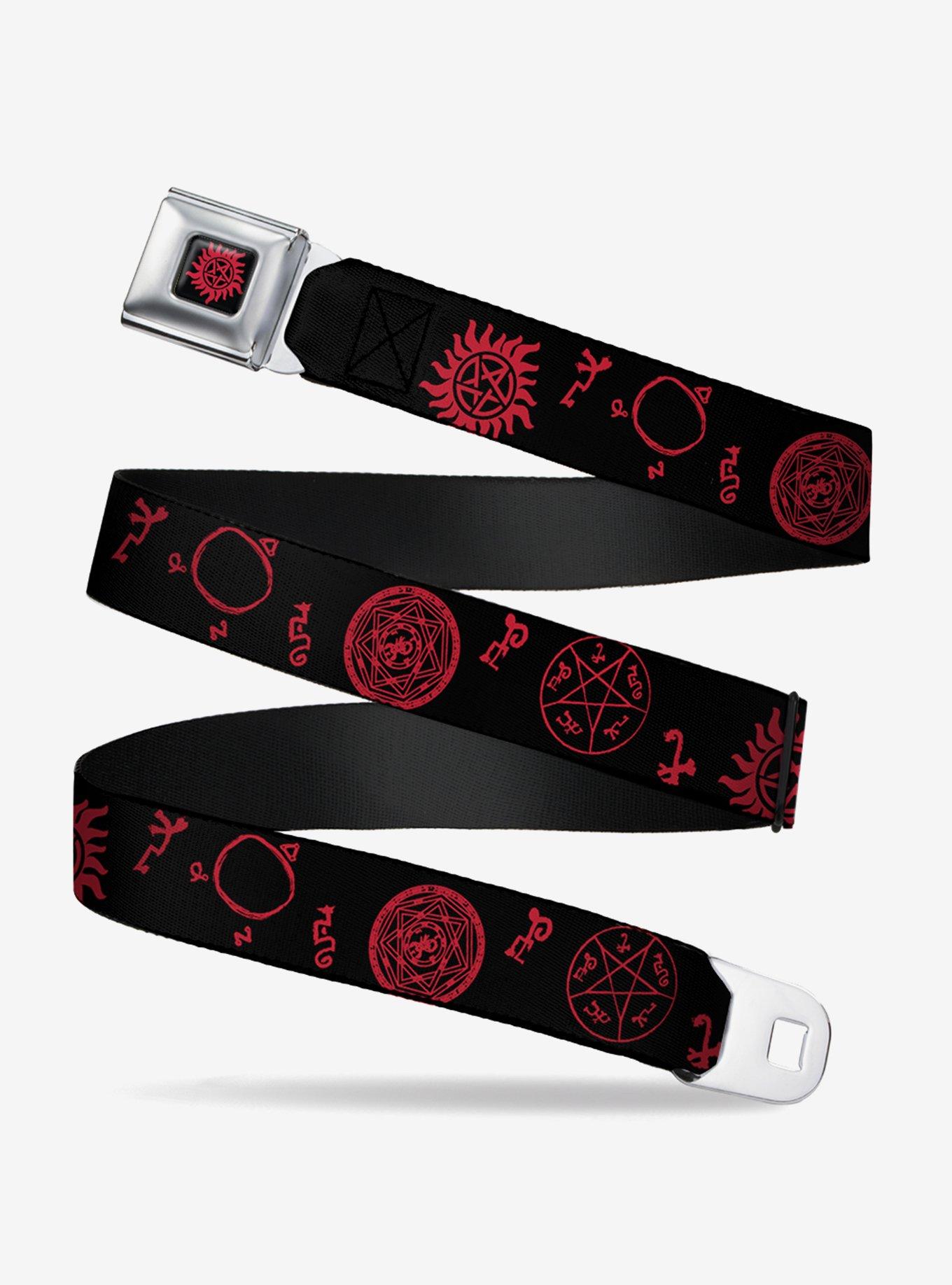 Supernatural Symbols Scattered Seatbelt Belt, , hi-res