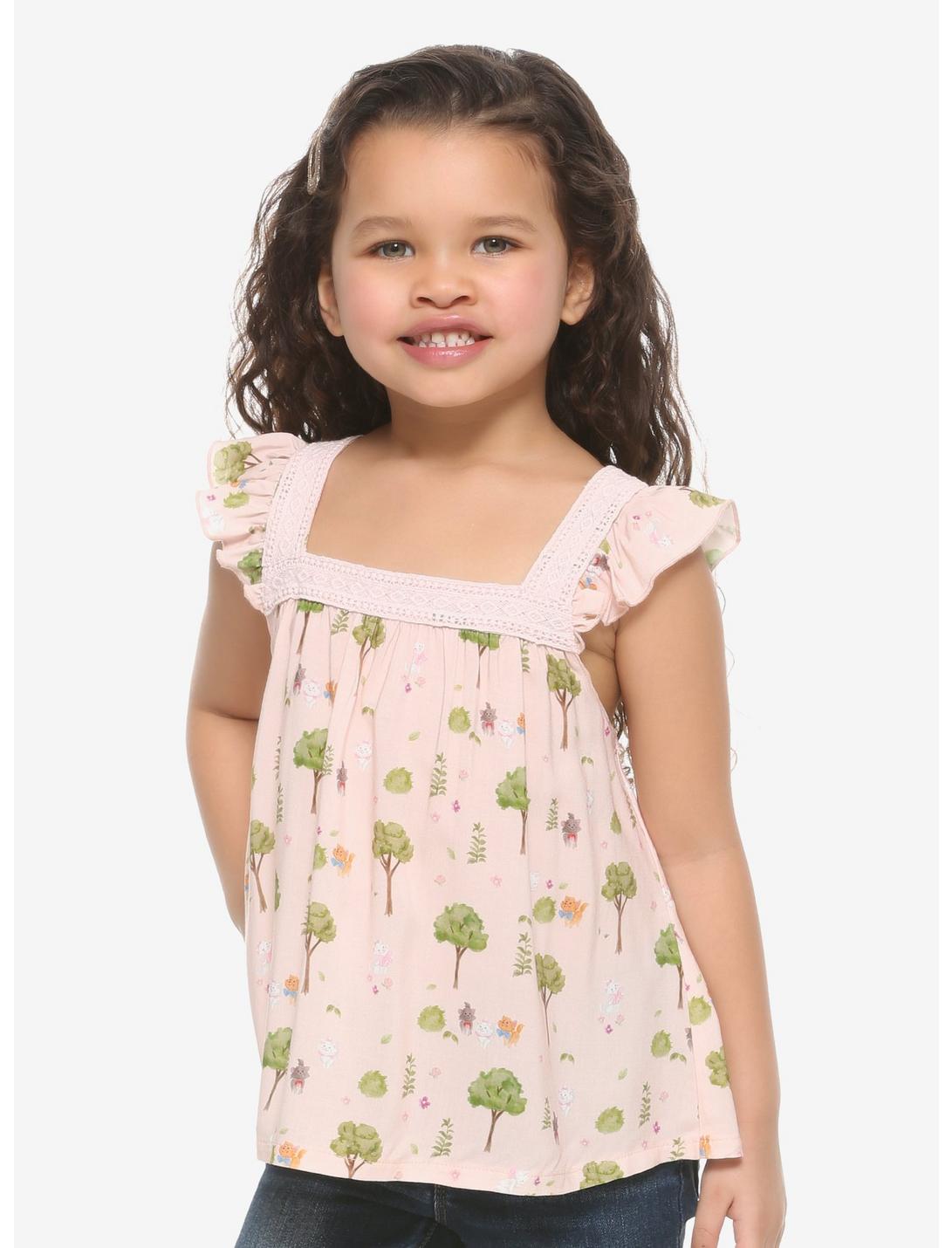 Our Universe Disney The Aristocats Greenery Ruffled Toddler Top - BoxLunch Exclusive, MULTI, hi-res