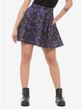 Constellation Print Skater Skirt, GALAXY, hi-res