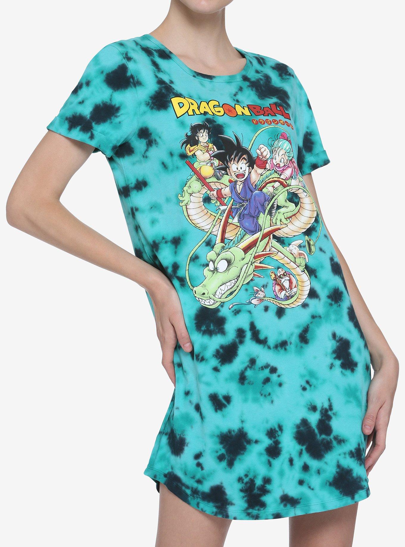 Dragon Ball Goku & Shenron Tie-Dye T-Shirt Dress, TIE DYE, hi-res