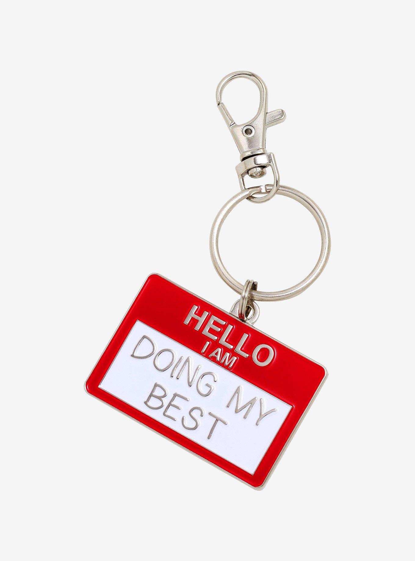 Hello Doing My Best Key Chain, , hi-res