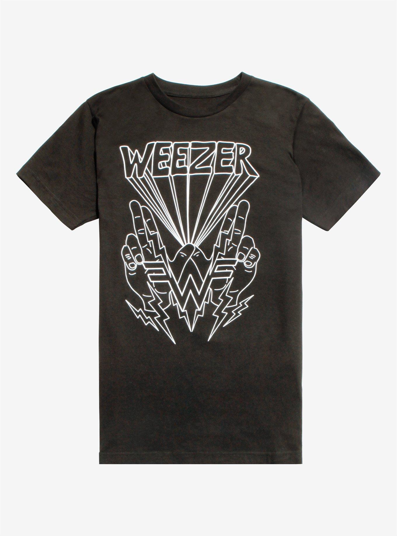 Weezer Hands W T-Shirt, BLACK, hi-res