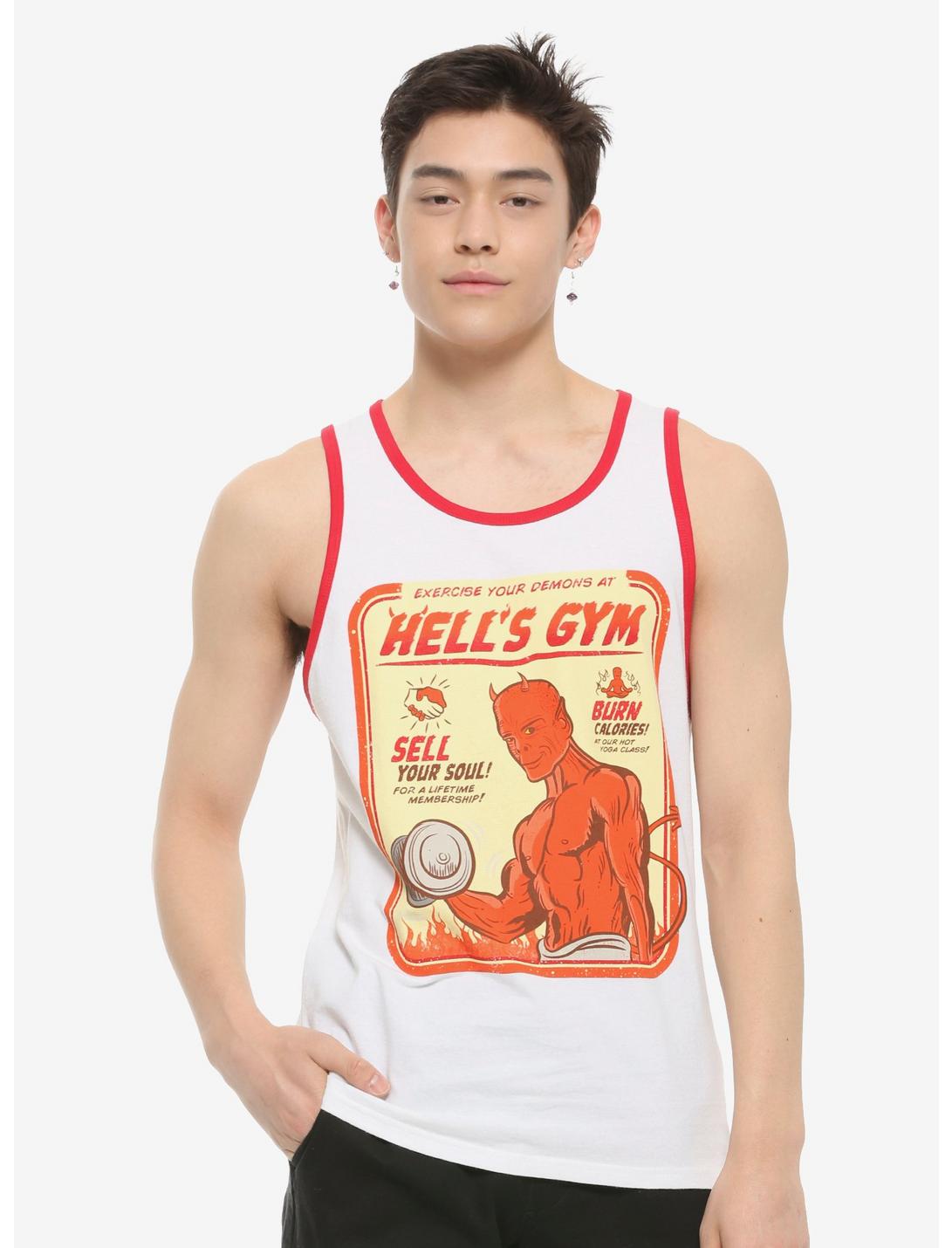 Hell's Gym Tank Top By HBDesign, WHITE, hi-res