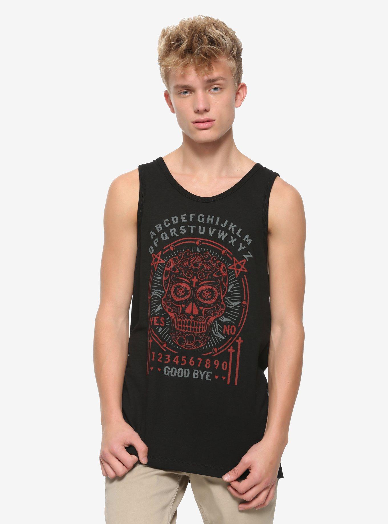 Skull & Spirit Board Tank Top, BLACK, hi-res