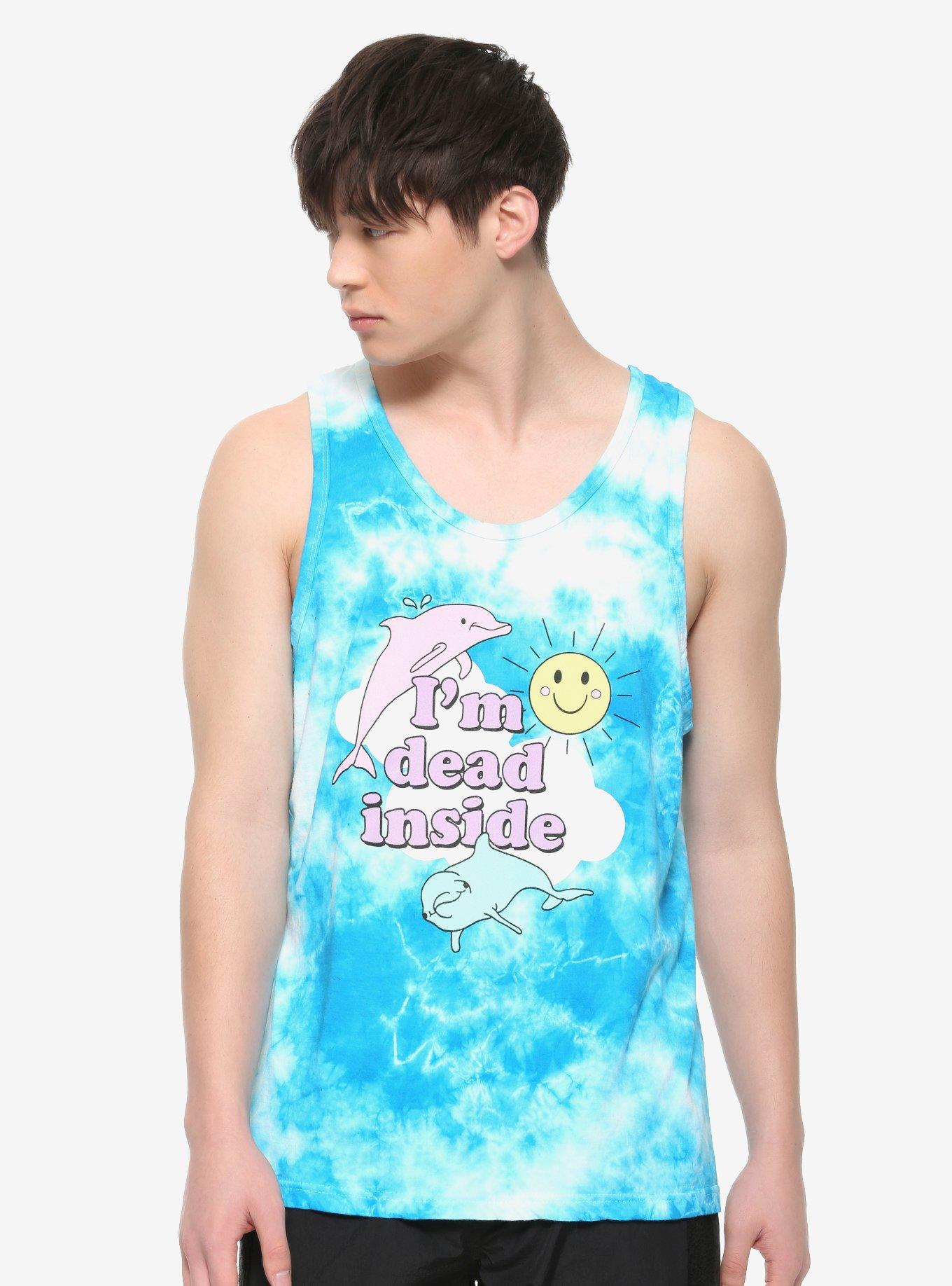 I'm Dead Inside Tie-Dye Tank Top, MULTI, hi-res