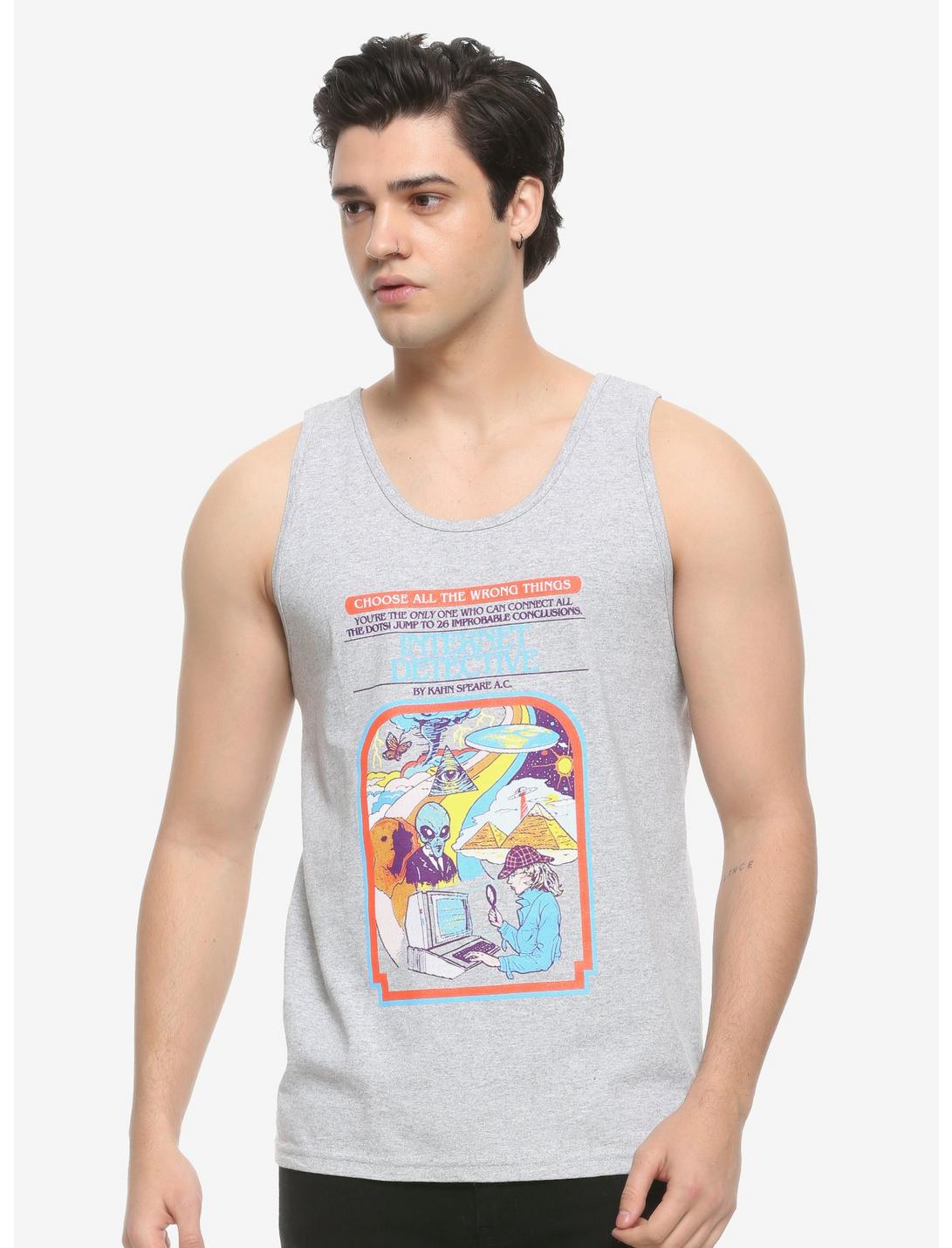 Internet Detective Tank Top By Hillary White, GREY, hi-res