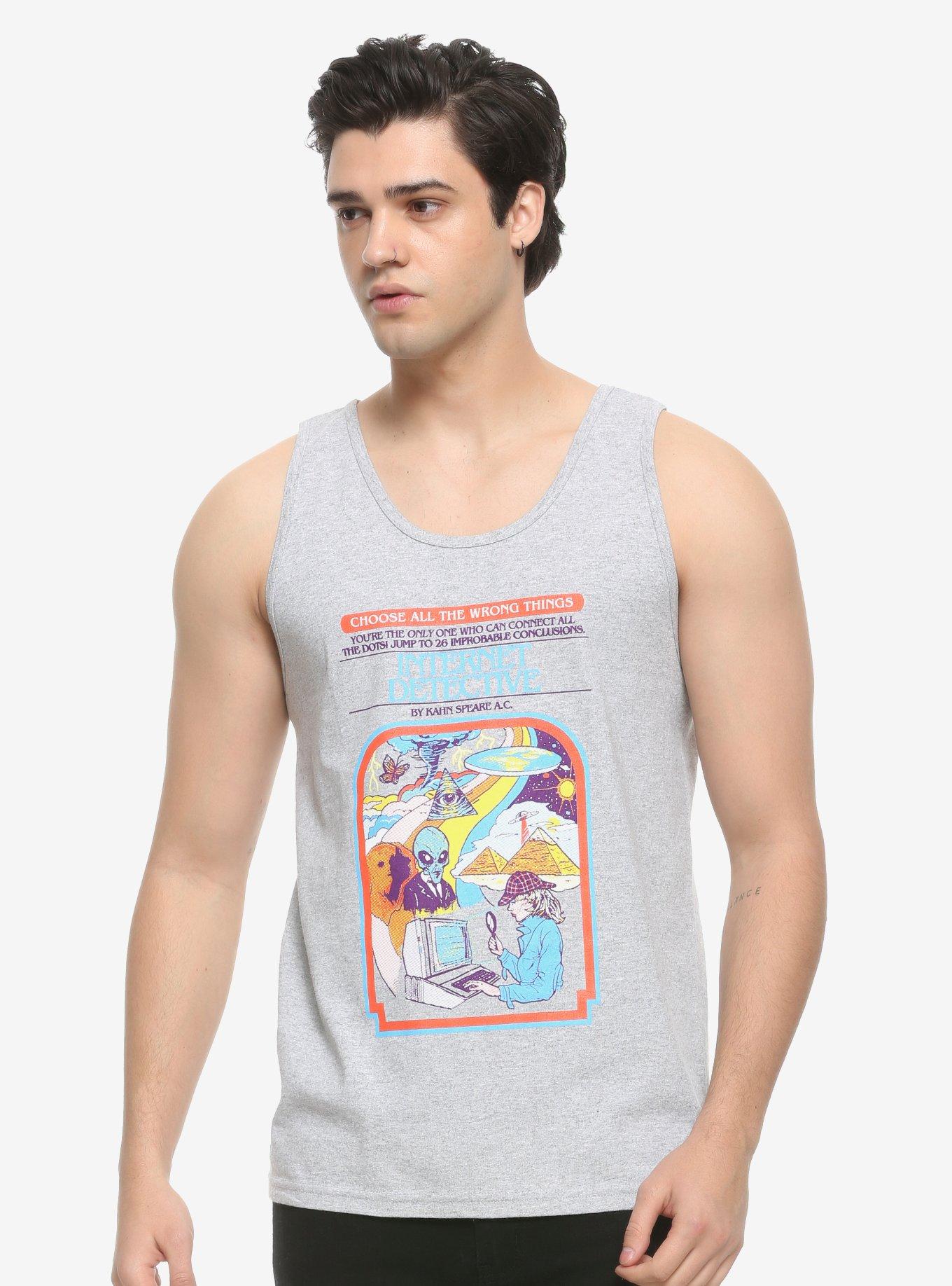 Internet Detective Tank Top By Hillary White, GREY, hi-res