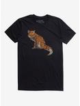 Fox Leaves At Midnight T-Shirt By Thomas Morrow, BLACK, hi-res