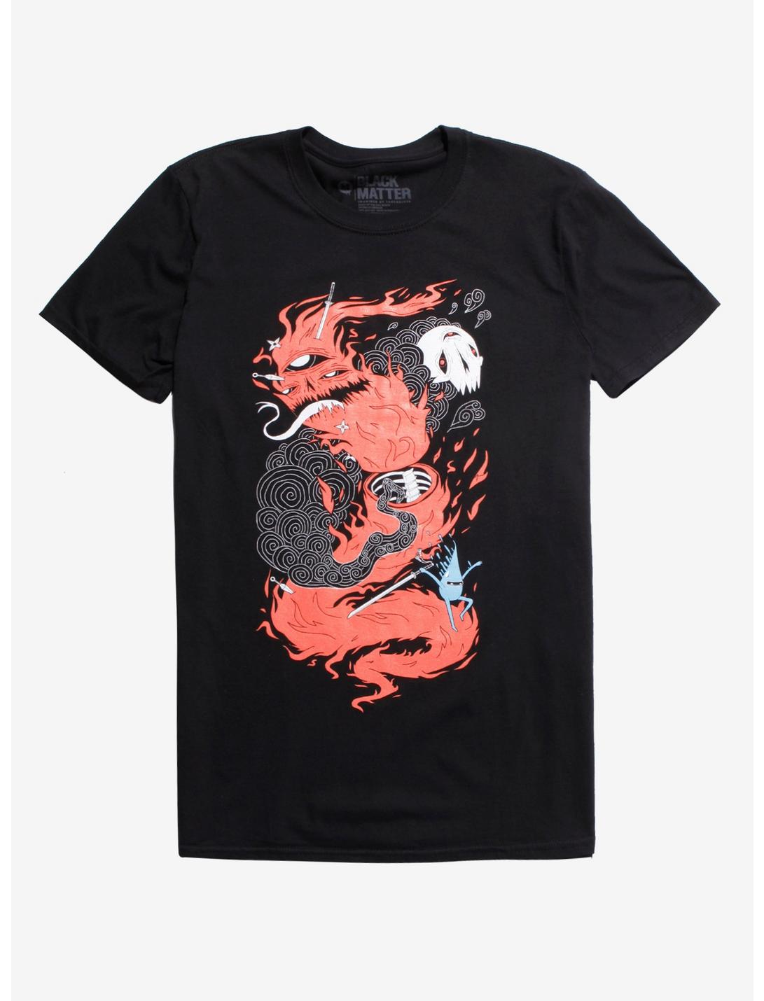 Death Of The Fire Demon T-Shirt By Obinsun, BLACK, hi-res