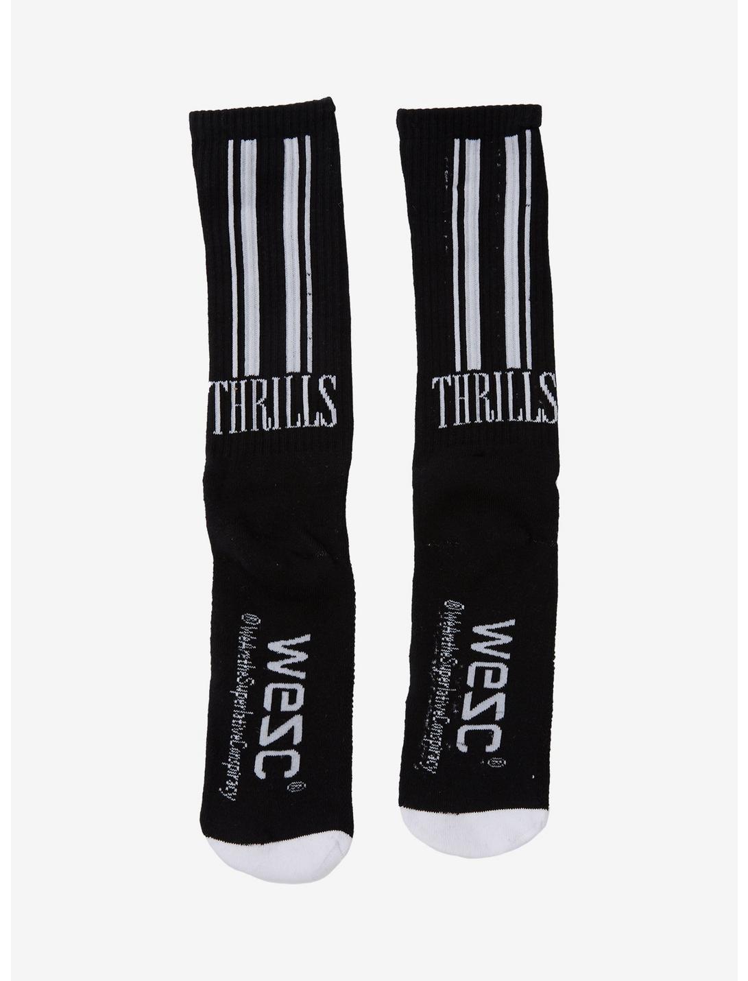 WeSC Thrills Black & White Crew Socks, , hi-res
