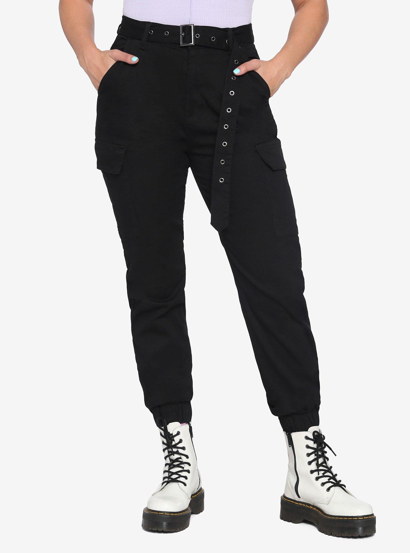 Hot Topic Black Grommet Carpenter Pants Cargo Tripp Pants Size 5 Punk  Gothic Emo