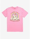 I Bathe Atop A Mountain Of Skulls T-Shirt By Hillary White, NEON PINK, hi-res