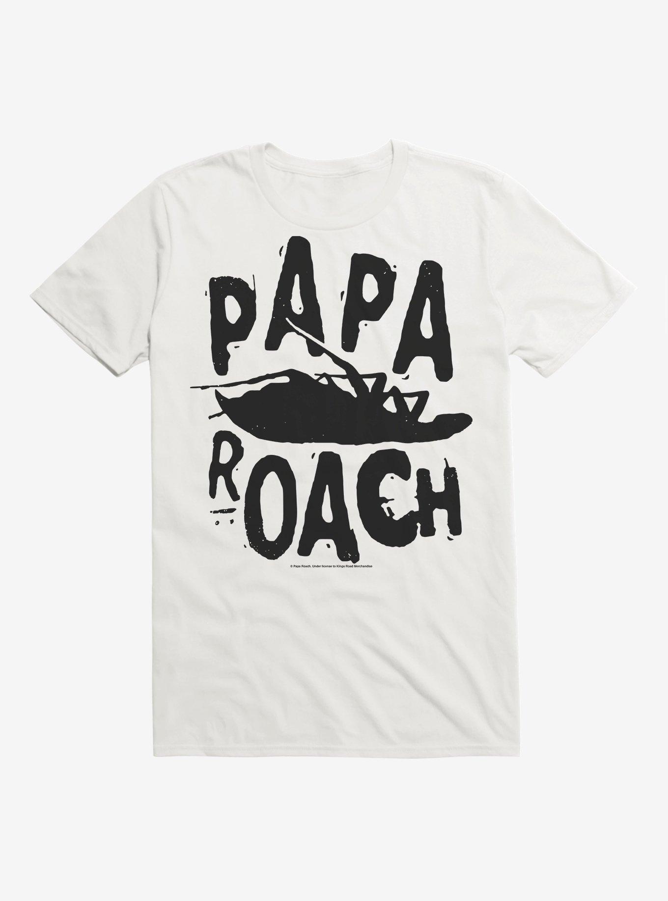 Extra Soft Papa Roach Classic Logo T-Shirt, WHITE, hi-res