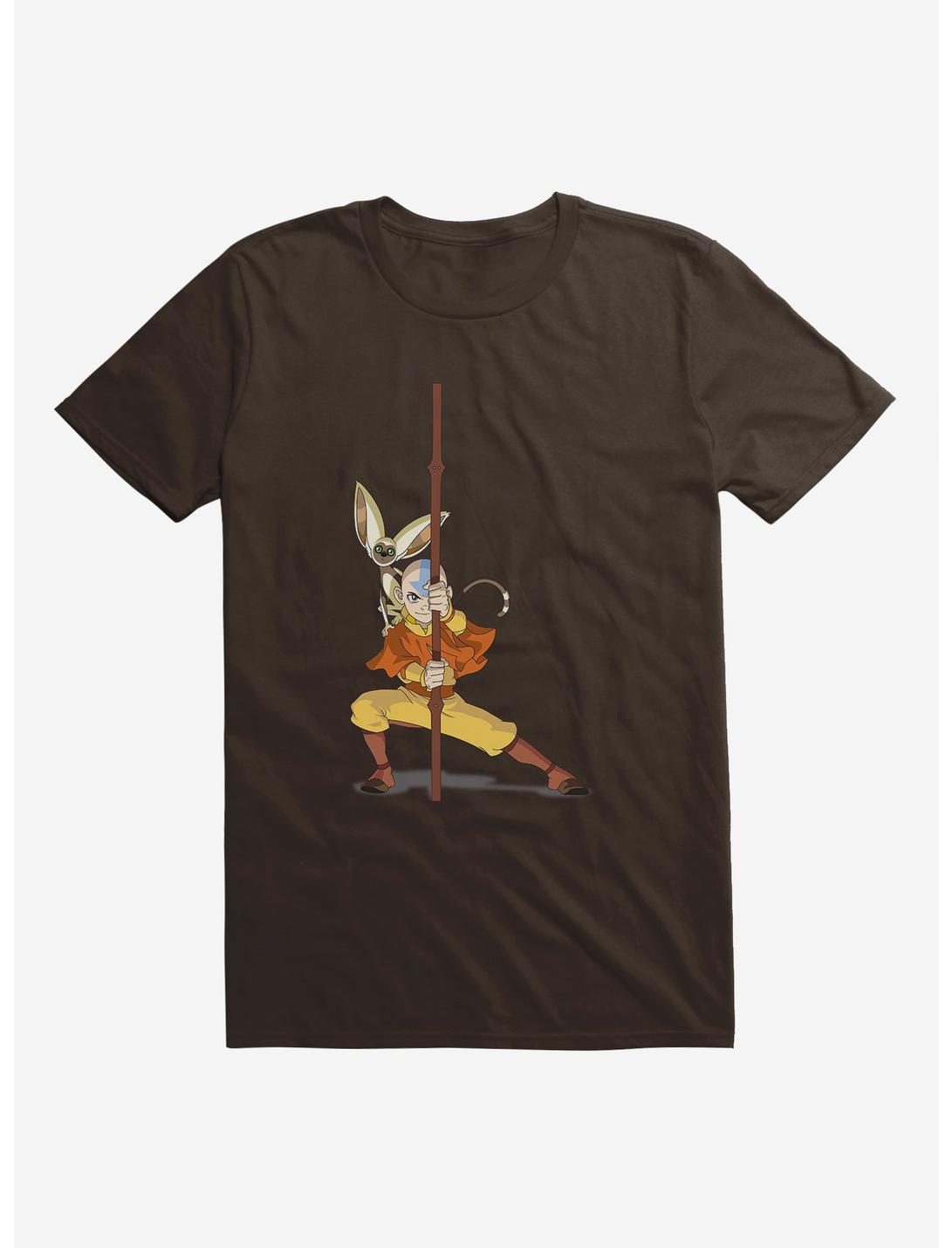 Extra Soft Avatar: The Last Airbender Aang & Momo T-Shirt, CHOCOLATE, hi-res