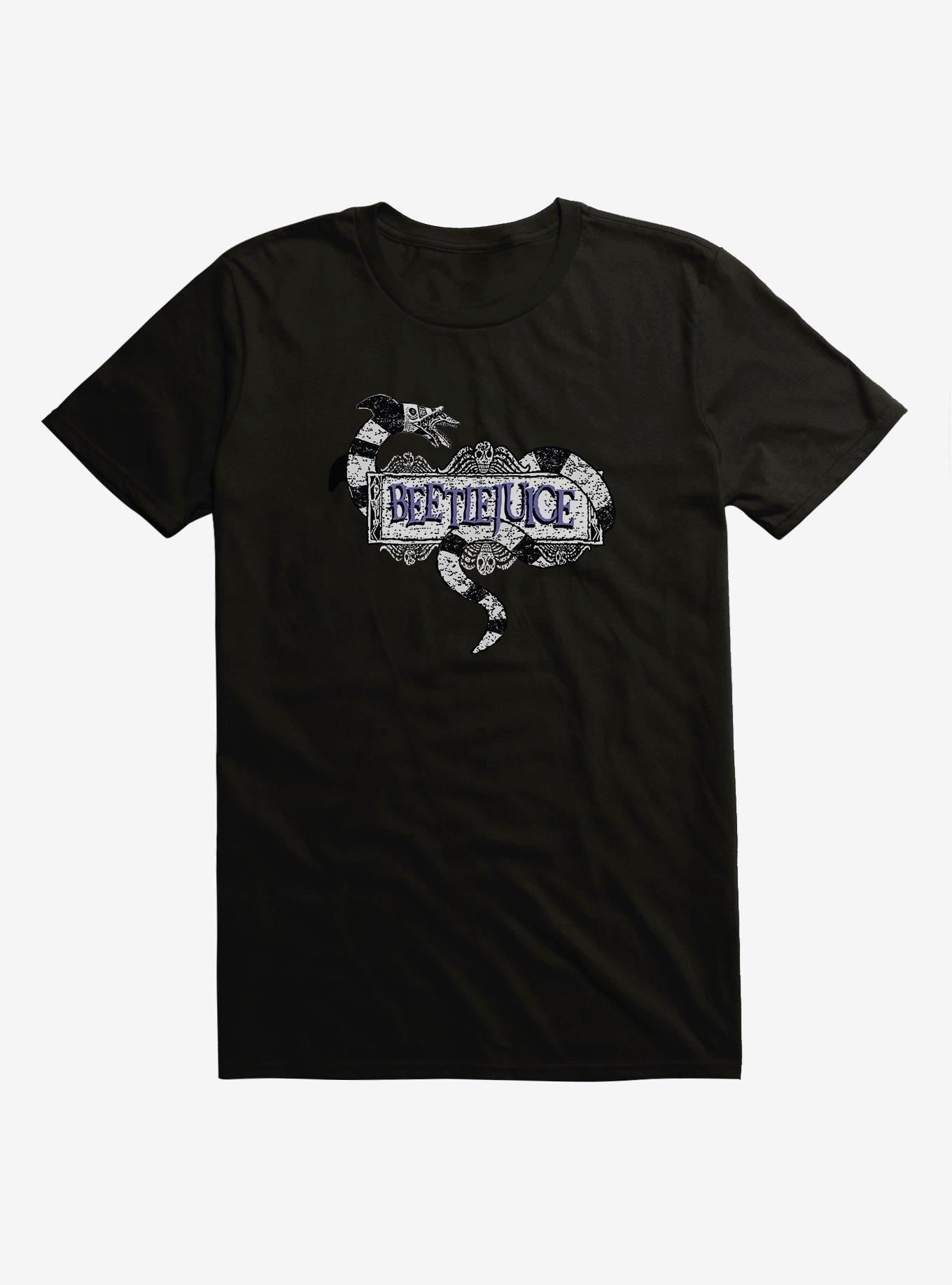 Extra Soft Beetlejuice Snake Title T-Shirt, BLACK, hi-res