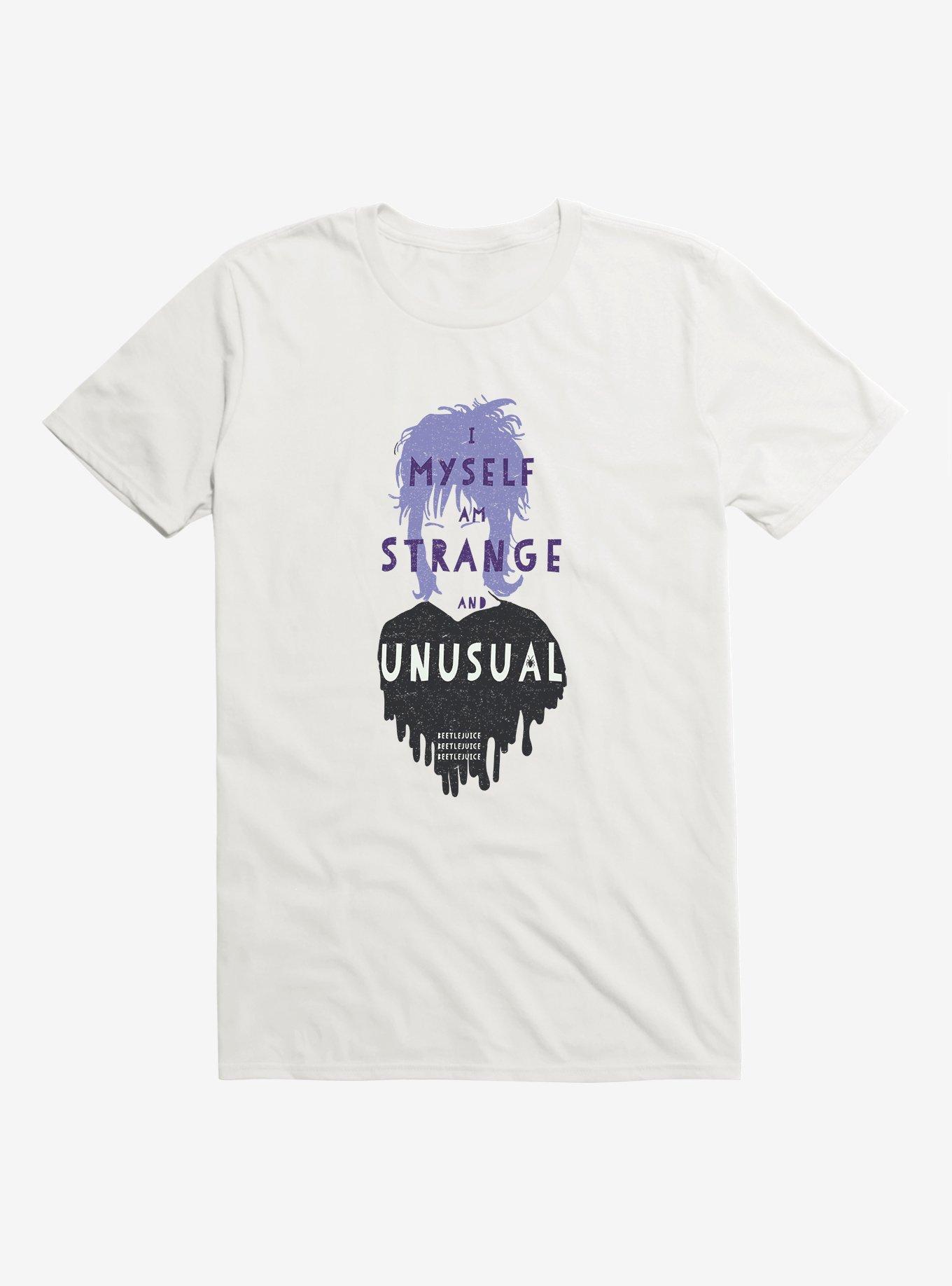 Beetlejuice Lydia Strange & Unusual Extra Soft T-Shirt, WHITE, hi-res