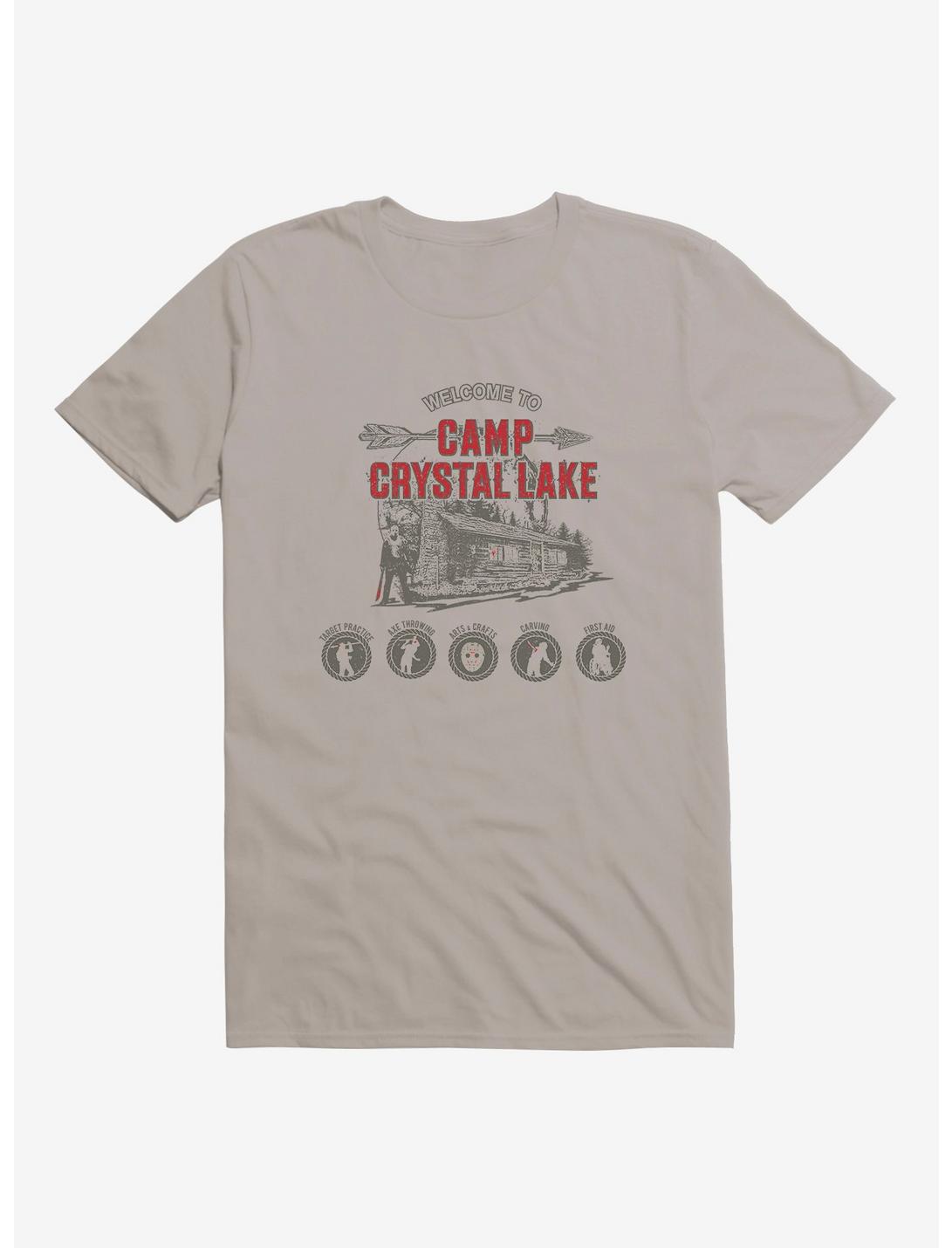 Extra Soft Friday The 13th Crystal Lake Camp T-Shirt, SILVER, hi-res