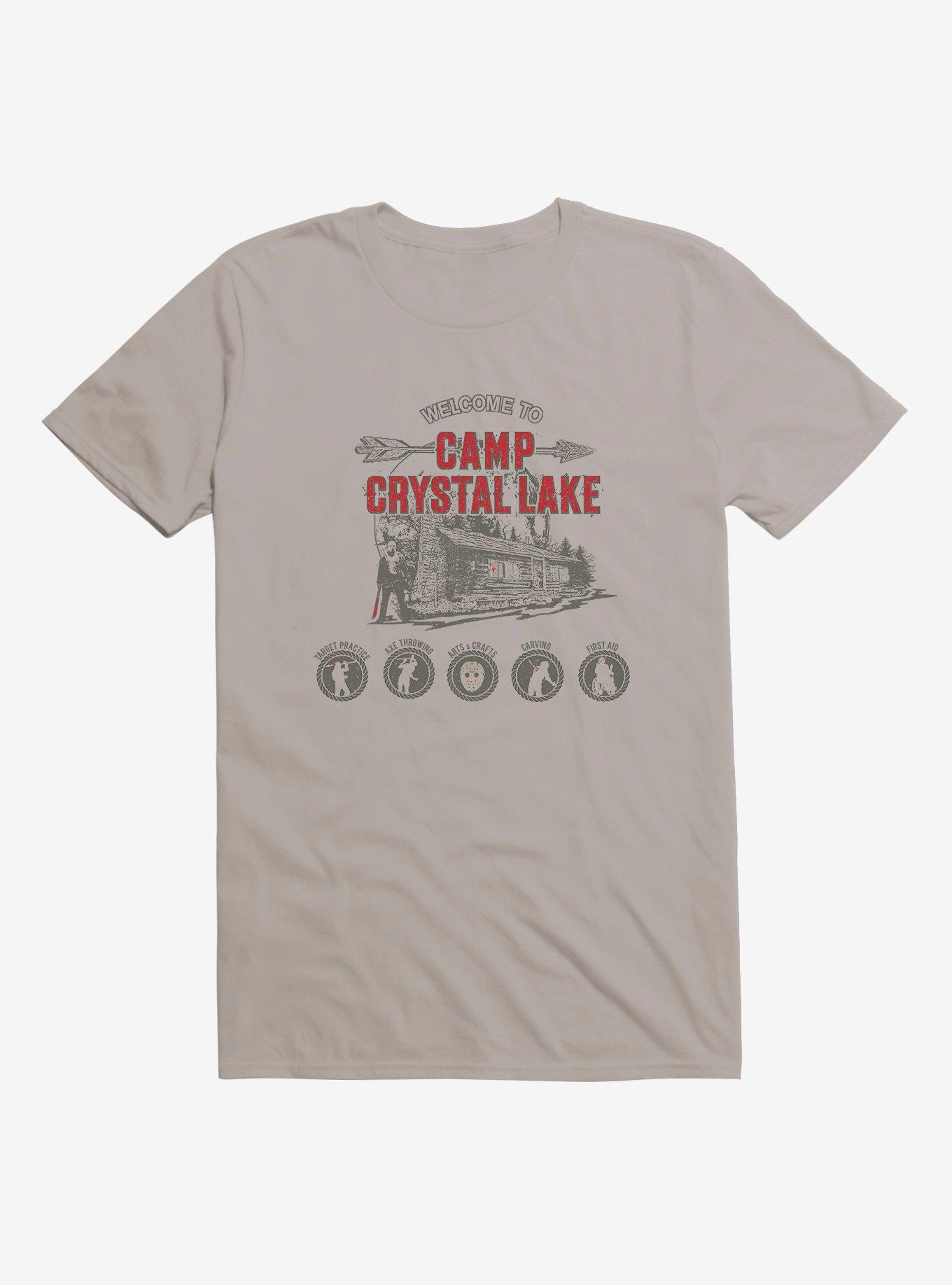 Friday The 13th Crystal Lake Camp Extra Soft T-Shirt, SILVER, hi-res