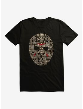 Extra Soft Friday The 13th Mask Word Collage T-Shirt, , hi-res
