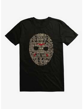 Friday The 13th Jason Mask Word Collage Extra Soft T-Shirt, , hi-res