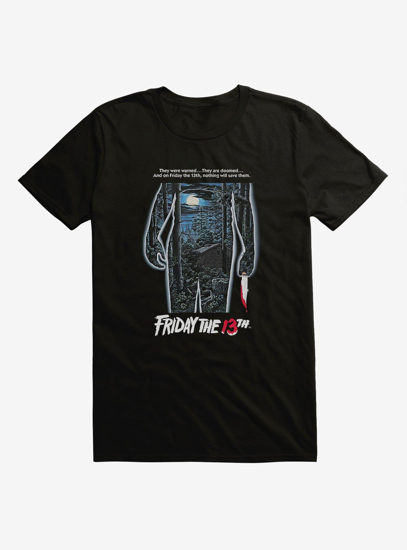 Extra Soft Friday The 13th Poster T-Shirt, BLACK, hi-res