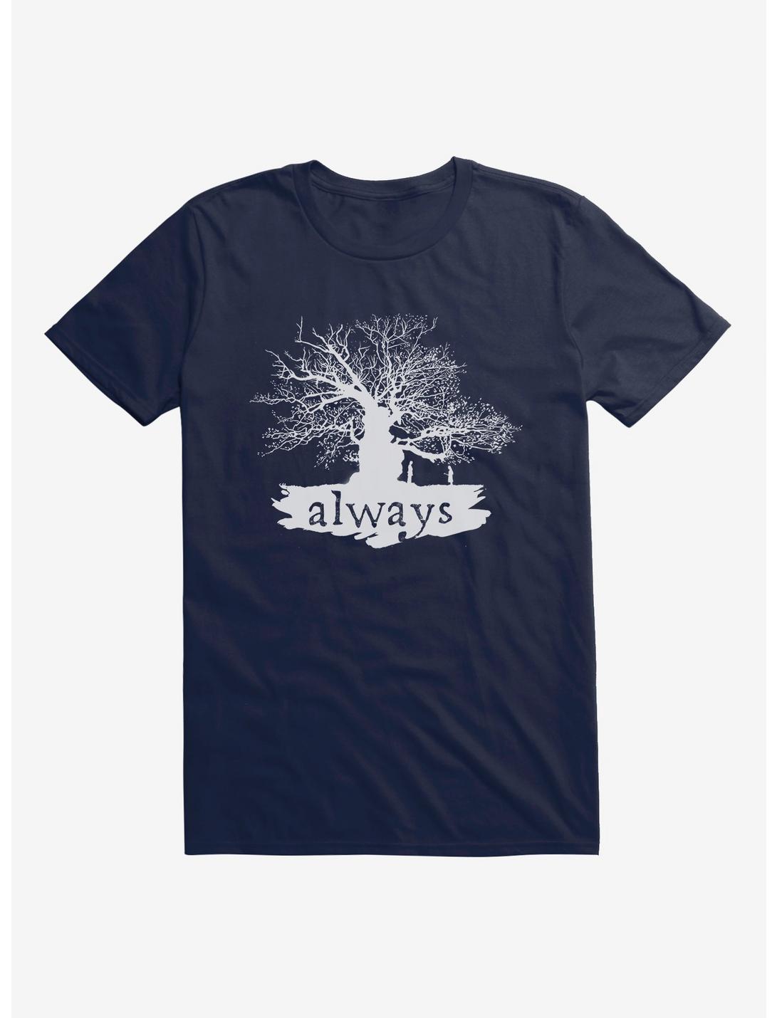 Harry Potter Always Tree Extra Soft Navy Blue T-Shirt, NAVY, hi-res