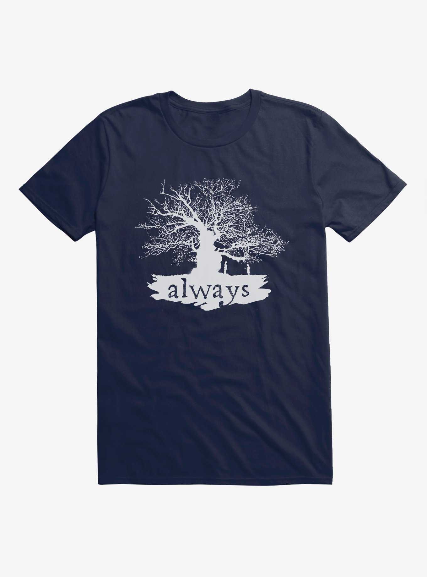 Harry Potter Always Tree Extra Soft Navy Blue T-Shirt, , hi-res