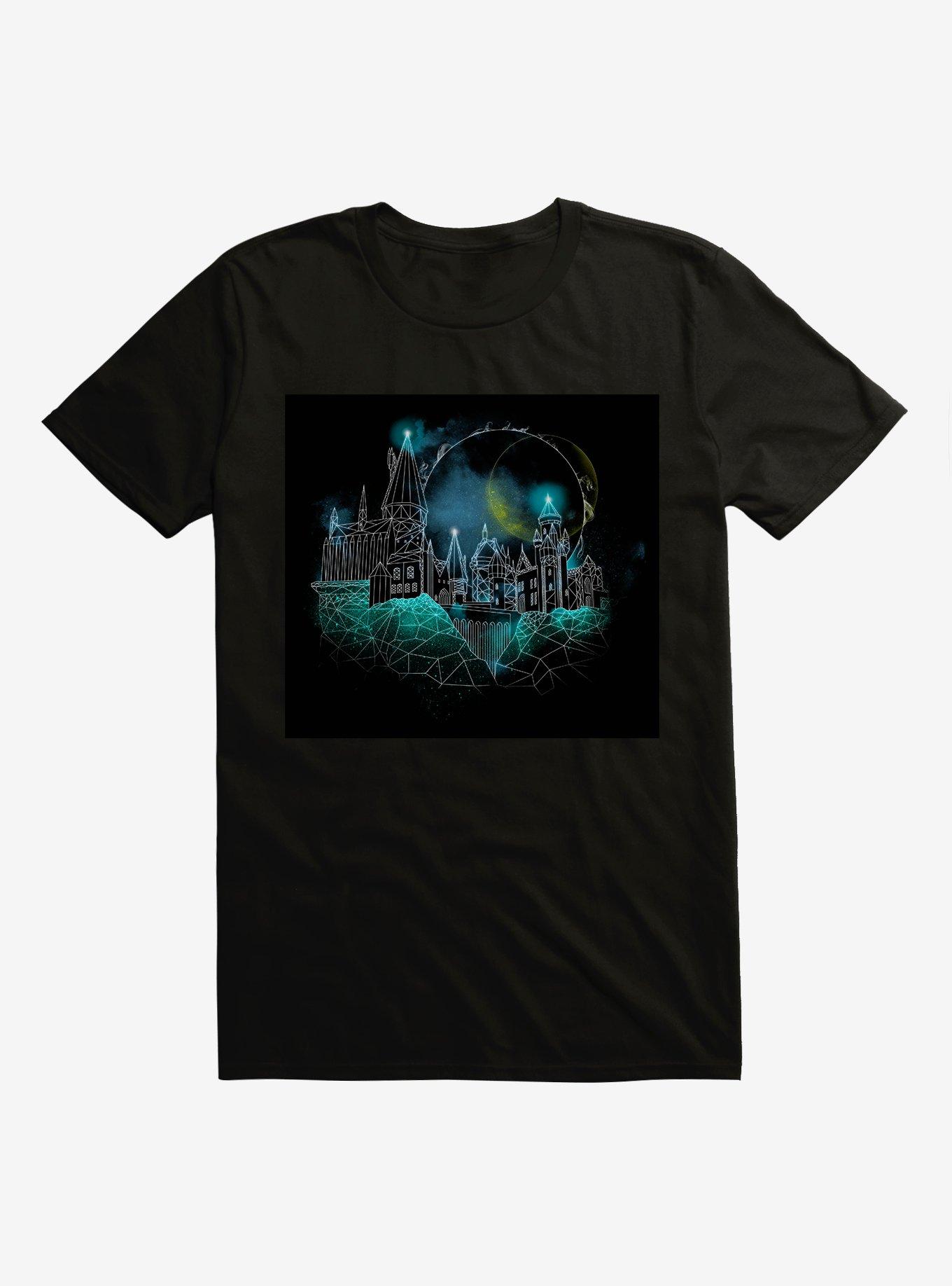 Harry Potter Hogwarts Castle Outline Extra Soft T-Shirt, BLACK, hi-res