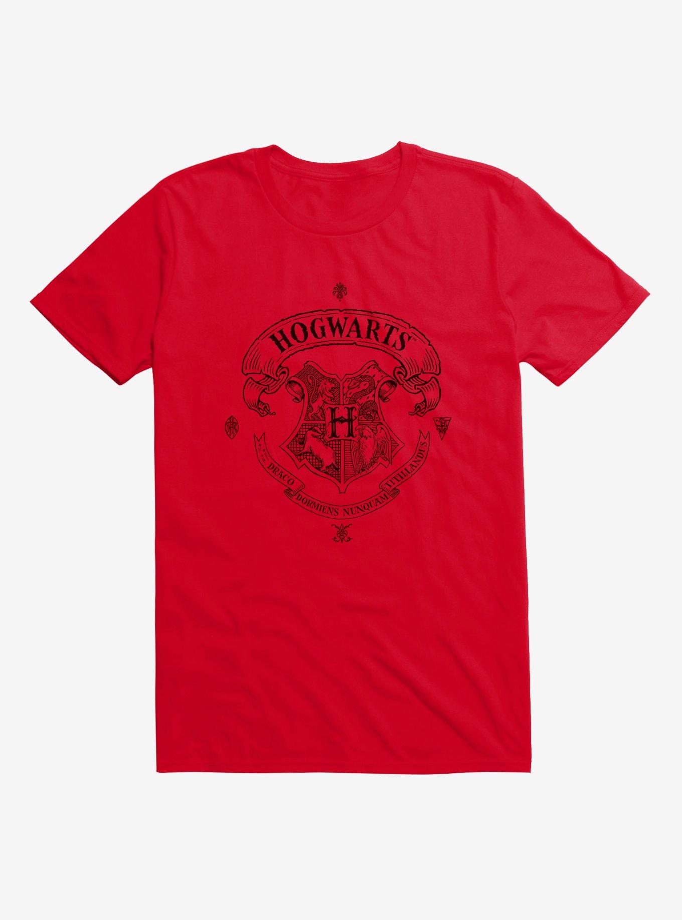 Extra Soft Harry Potter Hogwarts Logo Banner T-Shirt, INDEPENDENCE RED, hi-res
