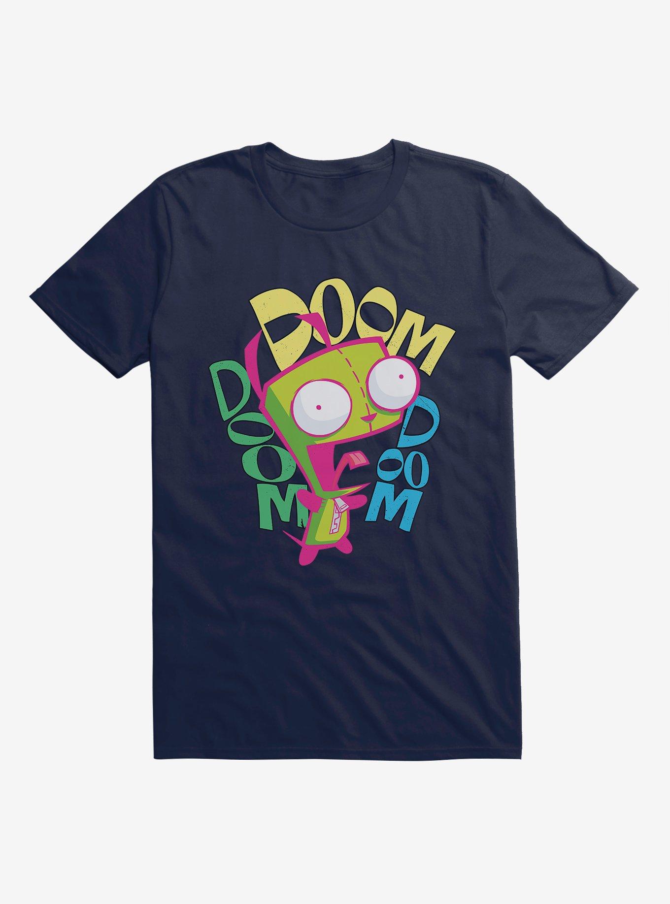 Extra Soft Invader Zim Doom T-Shirt, NAVY, hi-res