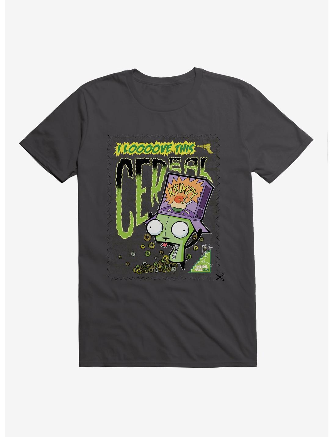 Extra Soft Invader Zim I Love This Cereal T-Shirt, CHARCOAL, hi-res