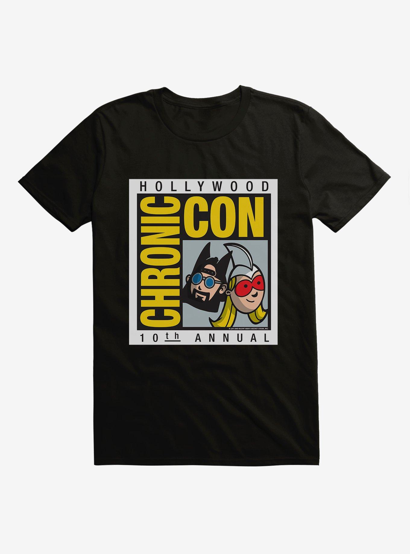 Extra Soft Jay And Silent Bob Reboot 10 Annual Chronic Con T-Shirt, BLACK, hi-res