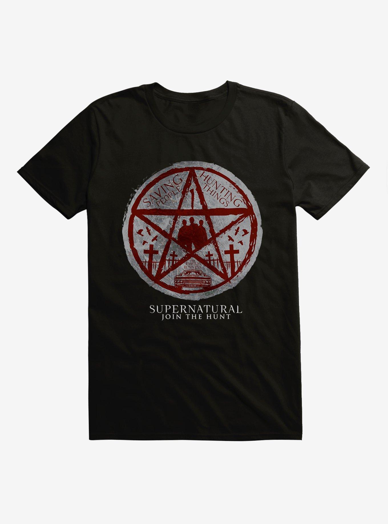 Extra Soft Supernatural Saving People T-Shirt, BLACK, hi-res