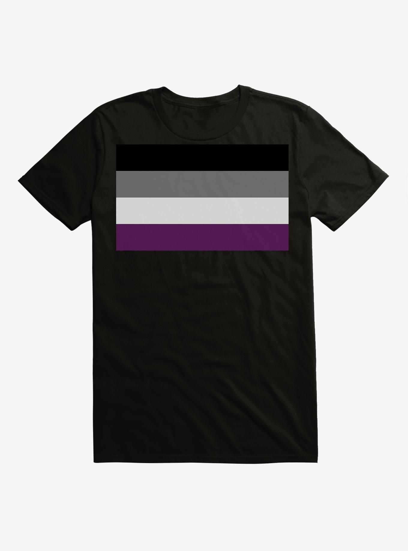 Extra Soft Pride Asexual Flag T-Shirt, BLACK, hi-res