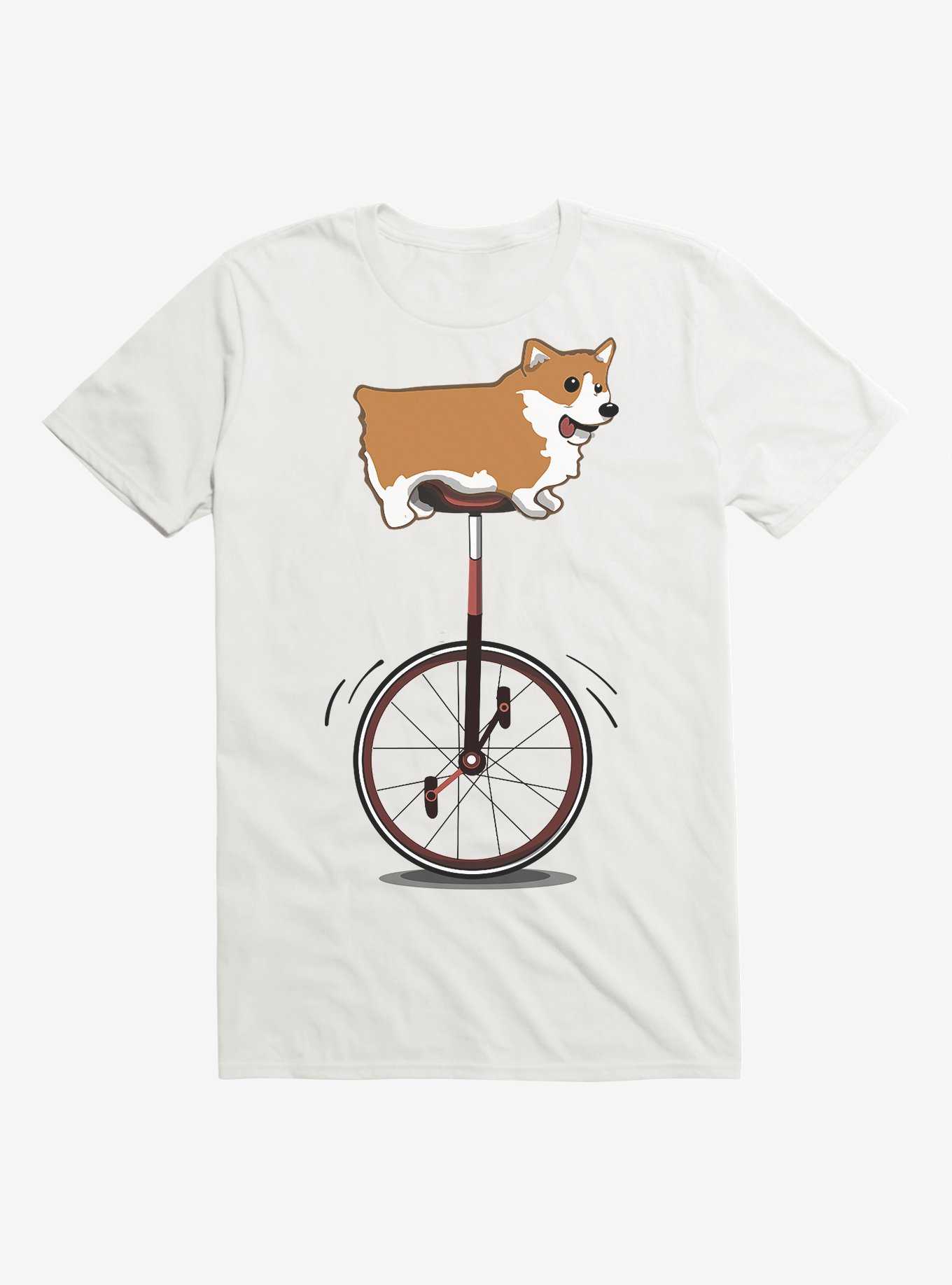 Extra Soft Unicycle Corgi T-Shirt, , hi-res