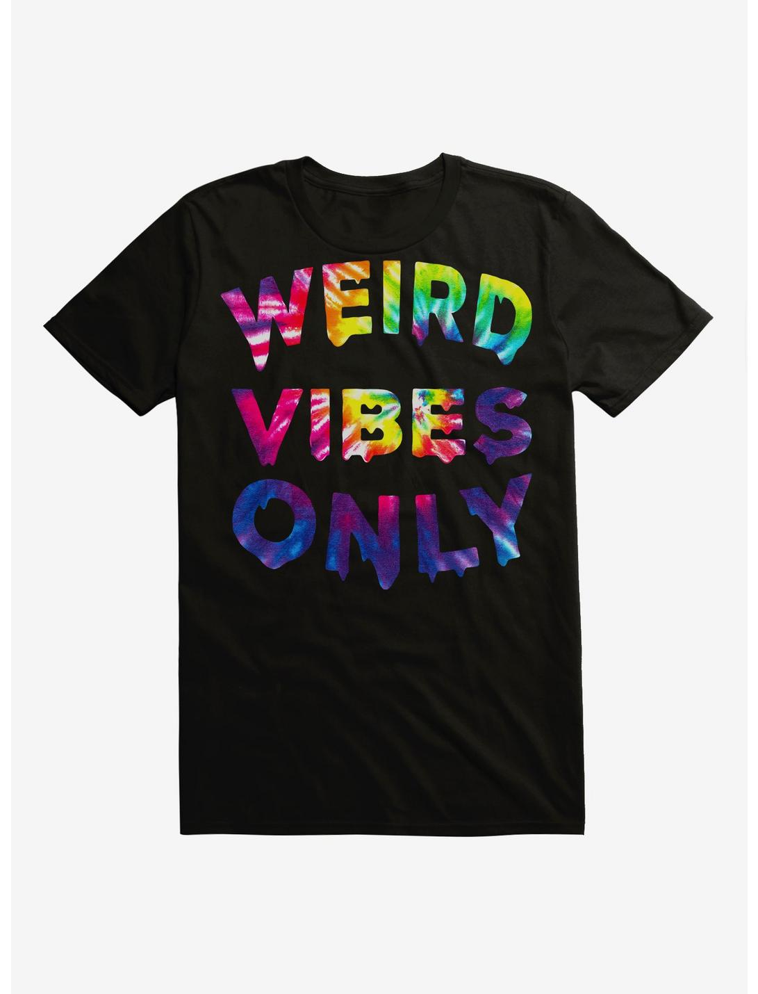 Extra Soft Weird Vibes Only Tie Dye T-Shirt, BLACK, hi-res