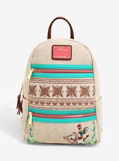 Loungefly Disney Moana Pua & Hei Hei Canvas Mini Backpack
